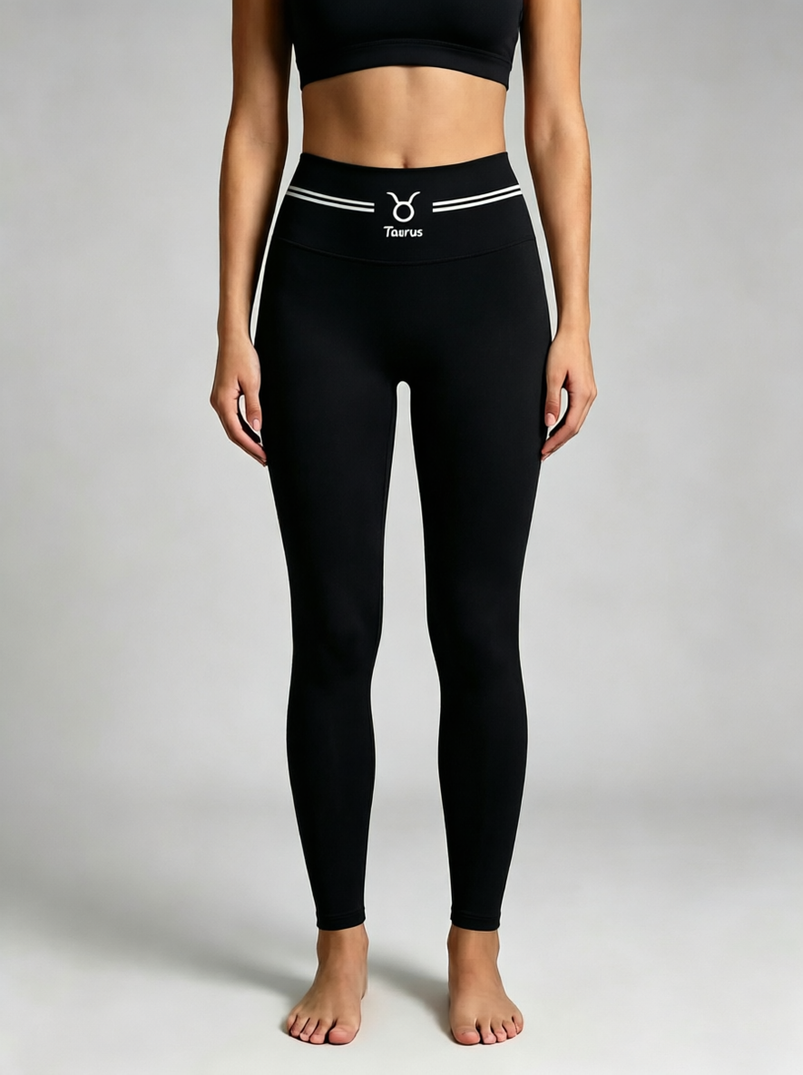 ArtFlowPlan Star Sign Taurus Graphic Print Yoga Leggings