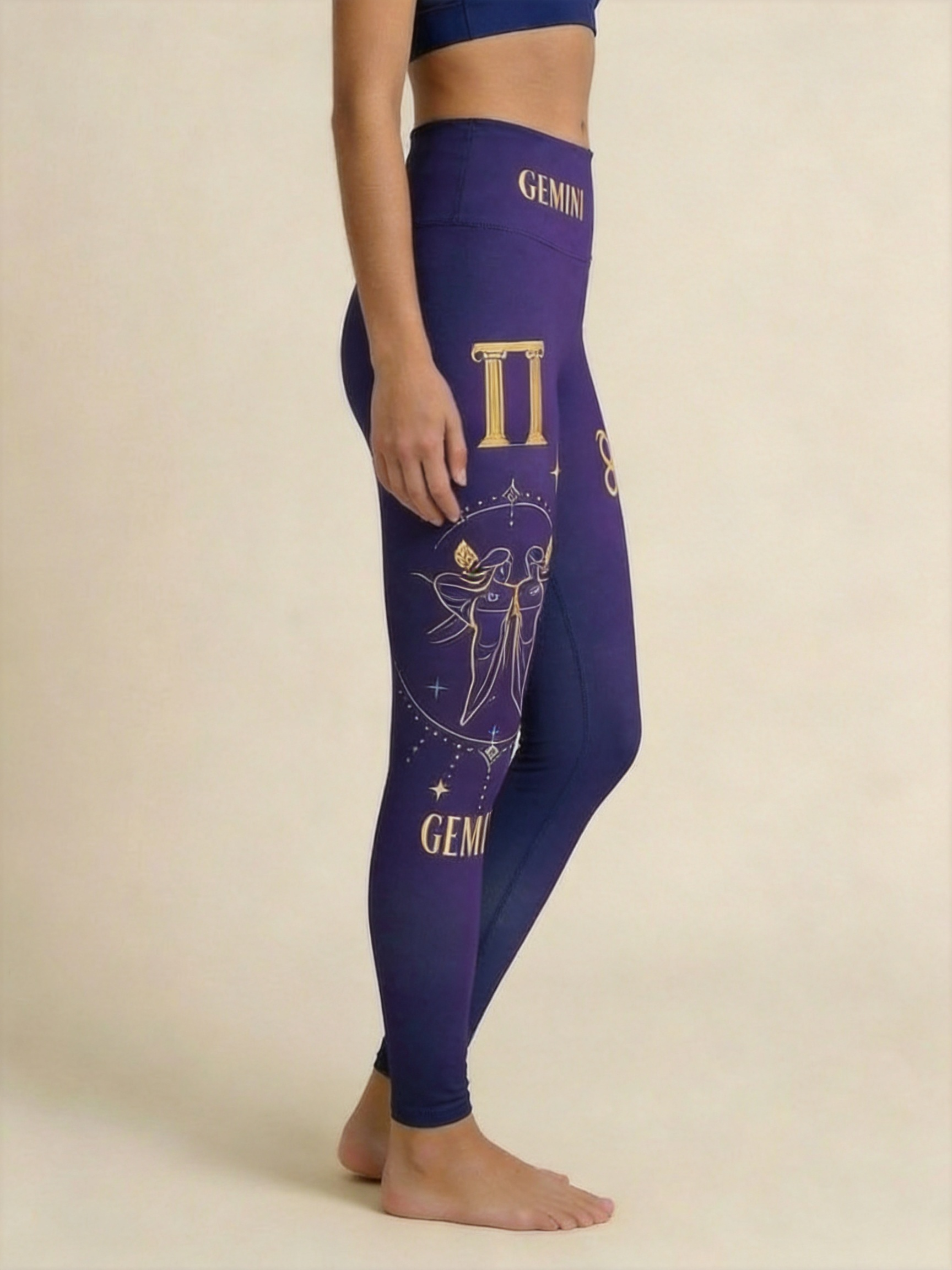 ArtFlowPlan Star Sign Gemini Graphic Print Yoga Leggings