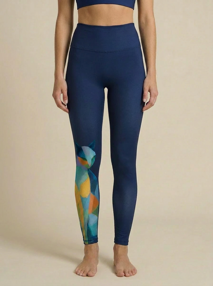 ArtFlowPlan animal cat Graphic Print Yoga Leggings