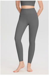 ArtFlowPlan High Waist Peach Hip gray Leggings
