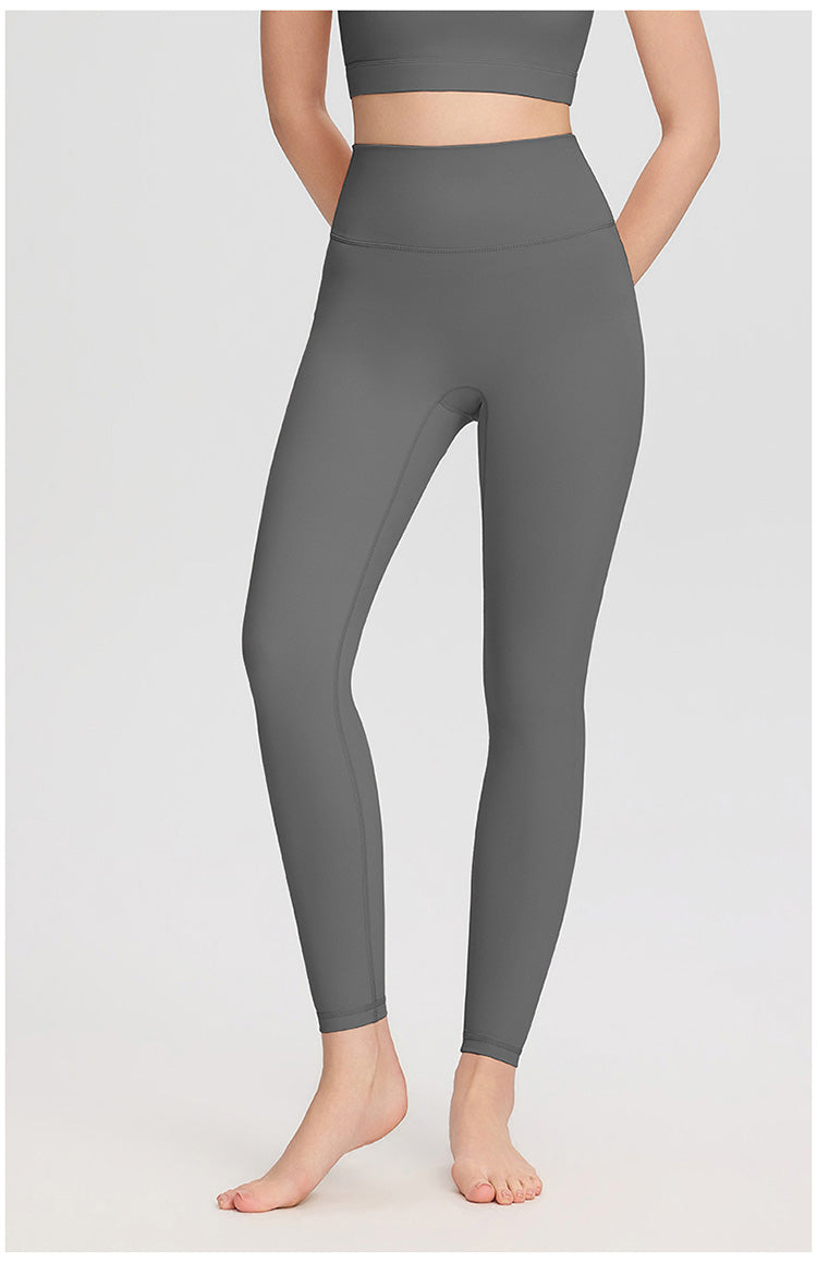 ArtFlowPlan High Waist Peach Hip gray Leggings