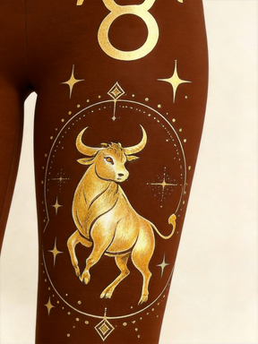ArtFlowPlan Star Sign Taurus Graphic Print Yoga Leggings