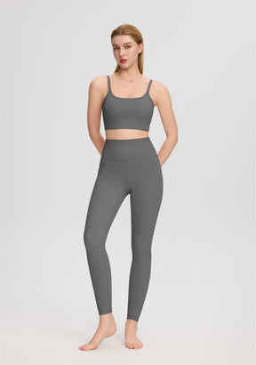ArtFlowPlan High Waist Peach Hip gray Leggings