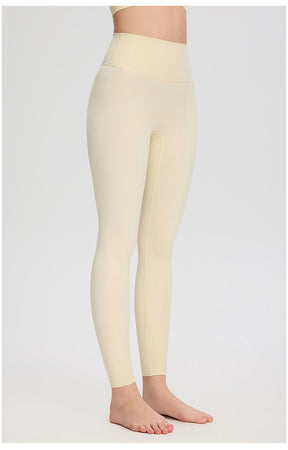 ArtFlowPlan High Waist Peach Hip Beige Leggings