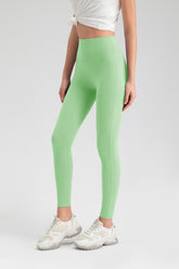 ArtFlowPlan High Waist Mint Green Hip Beige Leggings