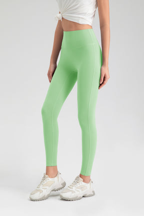 ArtFlowPlan High Waist Mint Green Hip Beige Leggings