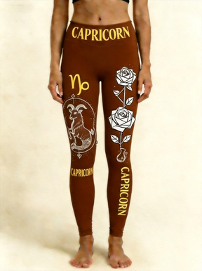 ArtFlowPlan Star Sign Capricorn Graphic Print Yoga Leggings