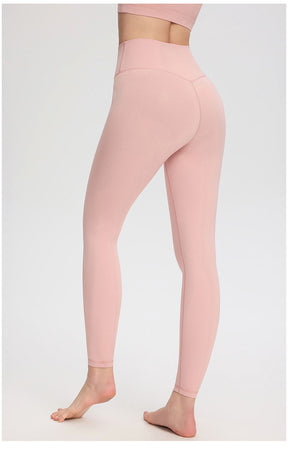 ArtFlowPlan High Waist Peach Hip pink Leggings