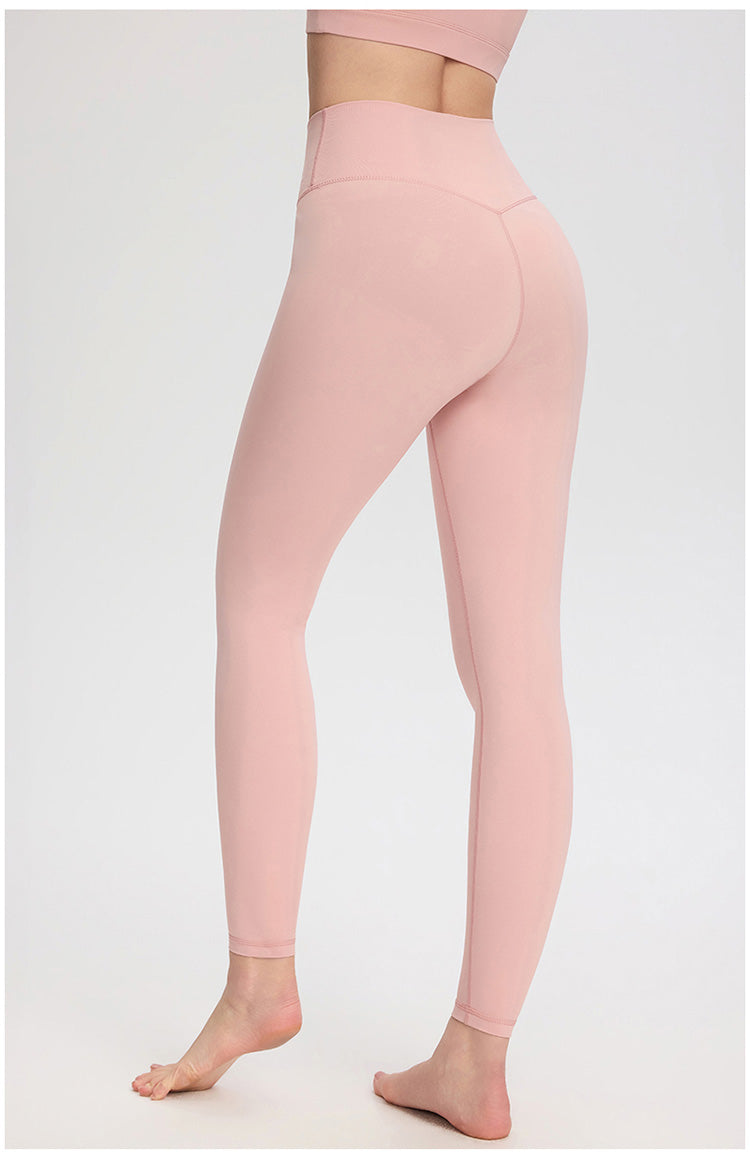 ArtFlowPlan High Waist Peach Hip pink Leggings
