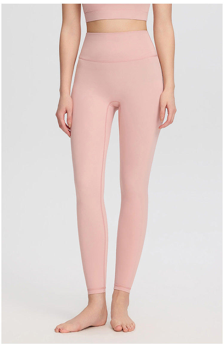 ArtFlowPlan High Waist Peach Hip pink Leggings