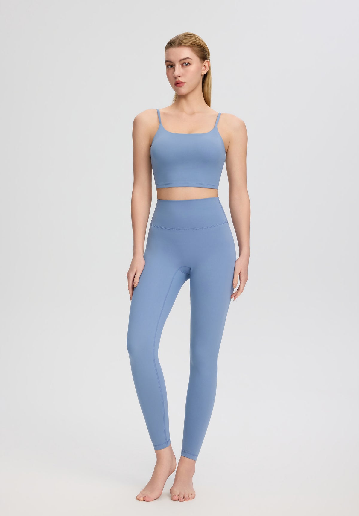 ArtFlowPlan High Waist Peach Hip Blue Leggings