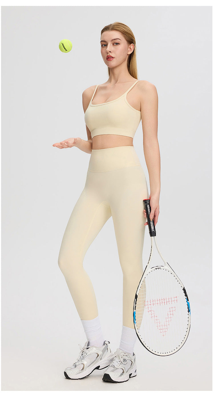 ArtFlowPlan High Waist Peach Hip Beige Leggings