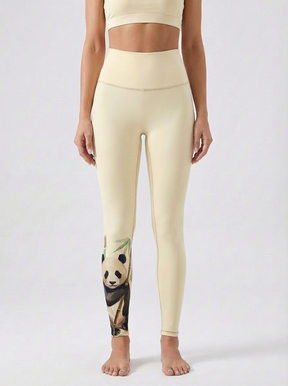 ArtFlowPlan animal panda Graphic Print Yoga Leggings