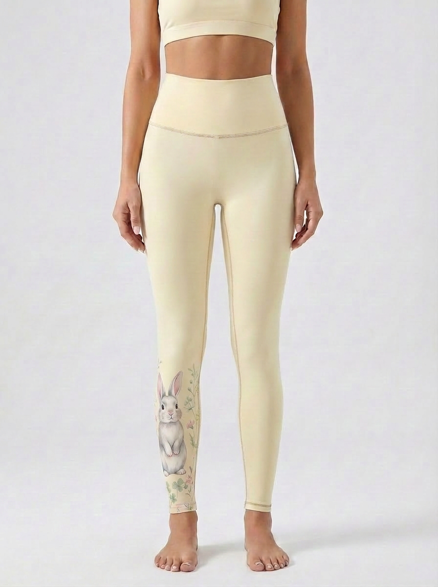ArtFlowPlan animal rabbit Graphic Print Yoga Leggings