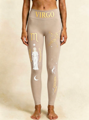 ArtFlowPlan Star Sign Virgo Graphic Print Yoga Leggings