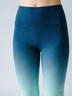 ArtFlowPlan Deep Navy Gradient Yoga Leggings