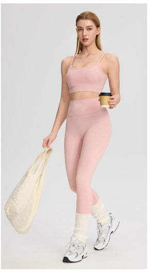 ArtFlowPlan High Waist Peach Hip pink Leggings