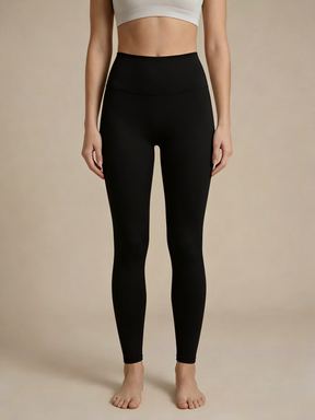 ArtFlowPlan Pure Hue Series black Graphic Print Yoga Leggings