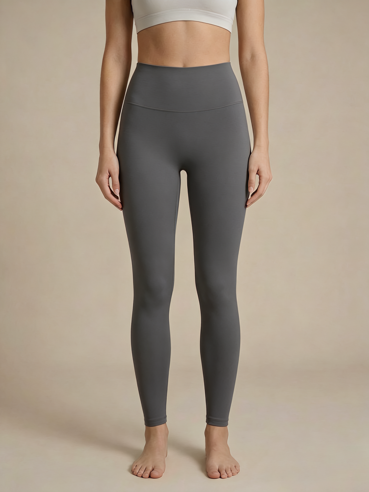 ArtFlowPlan Pure Hue Series grey Graphic Print Yoga Leggings