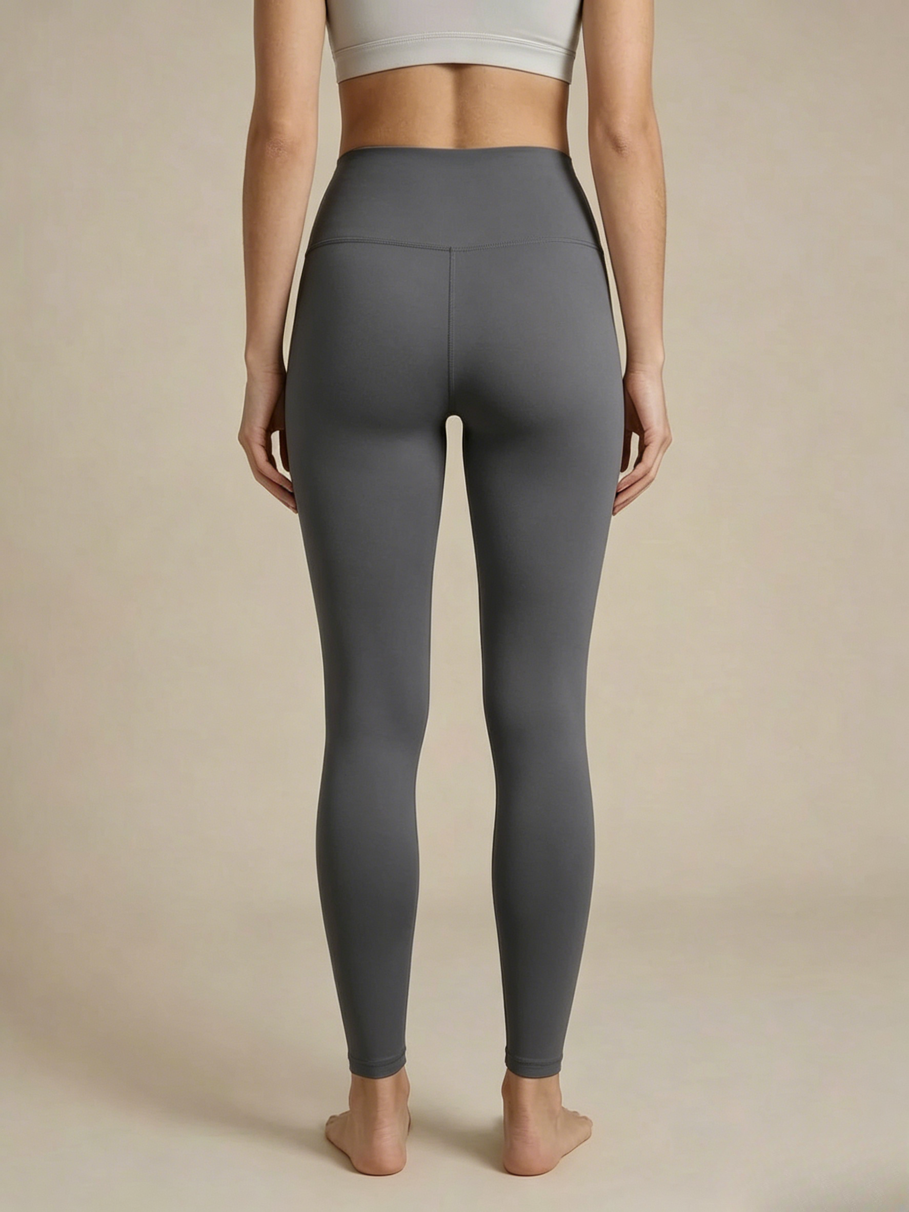ArtFlowPlan Pure Hue Series grey Graphic Print Yoga Leggings