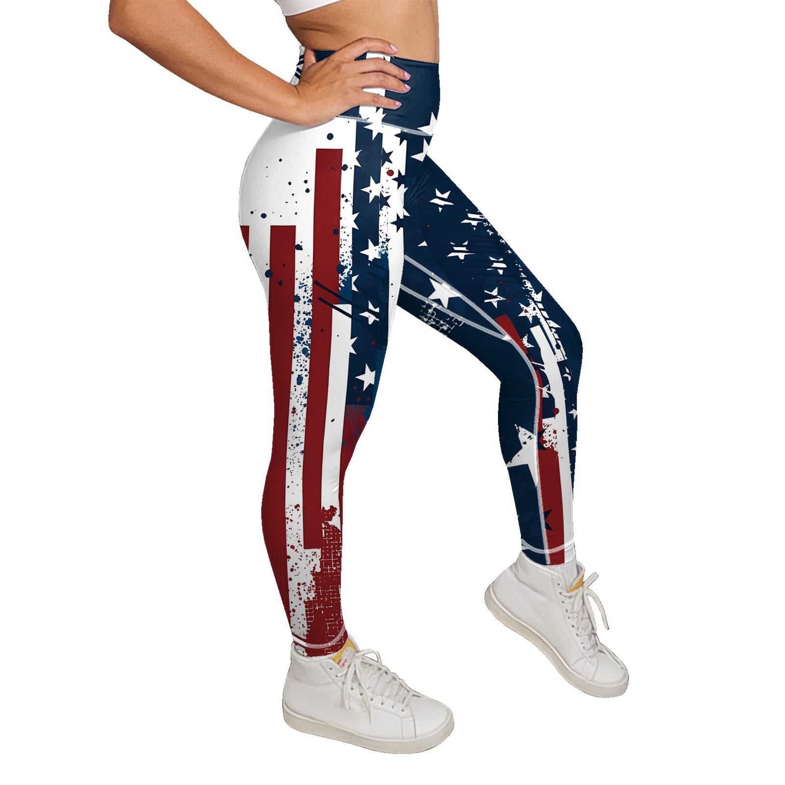 ArtFlowPlan country2 America Graphic Print Yoga Leggings