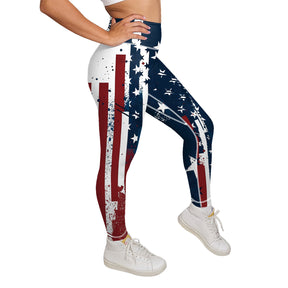 ArtFlowPlan country2 America Graphic Print Yoga Leggings