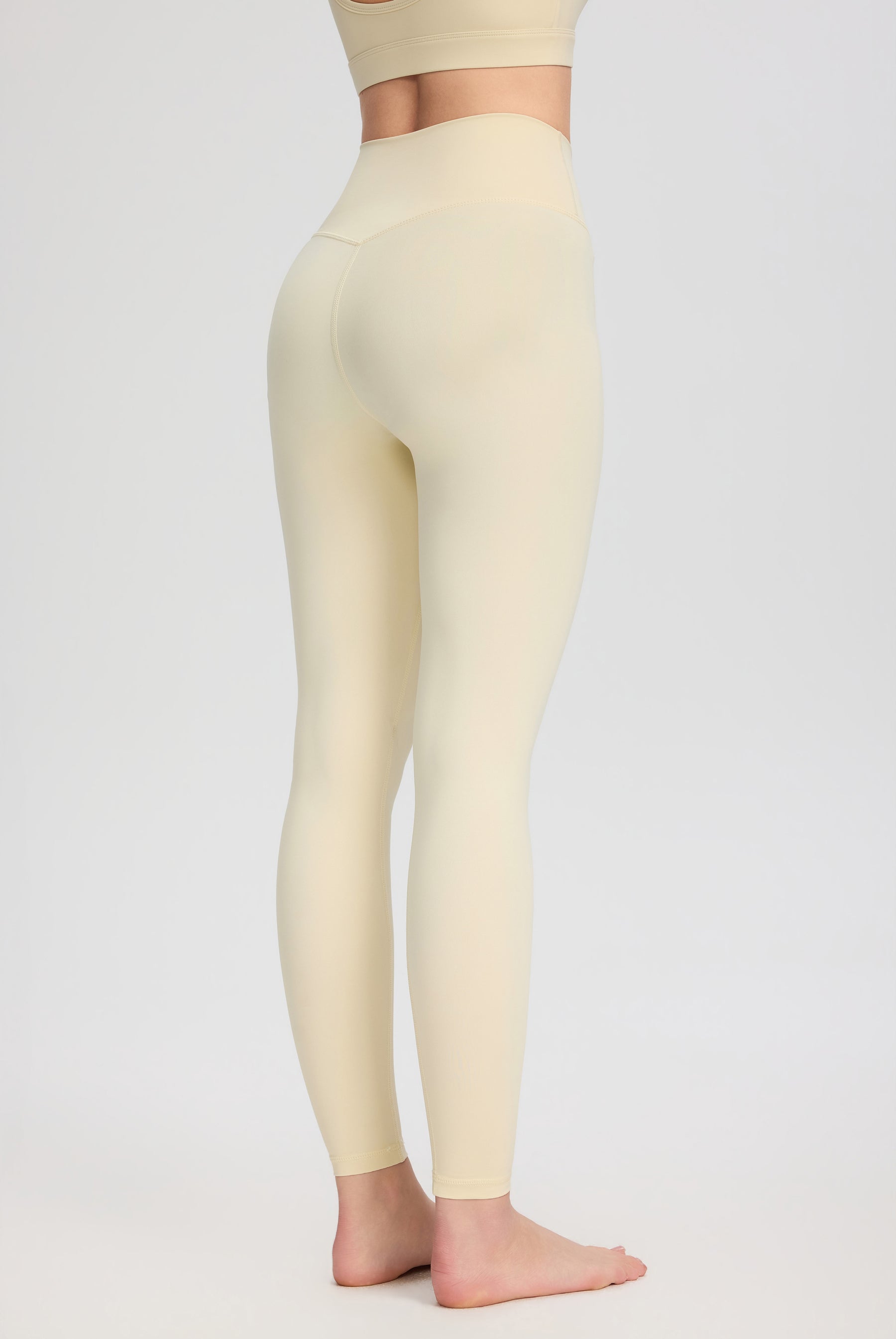 ArtFlowPlan High Waist Peach Hip Beige Leggings
