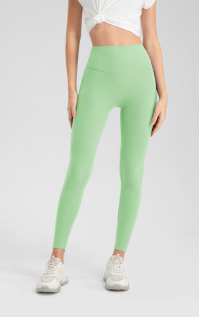 ArtFlowPlan High Waist Mint Green Hip Beige Leggings