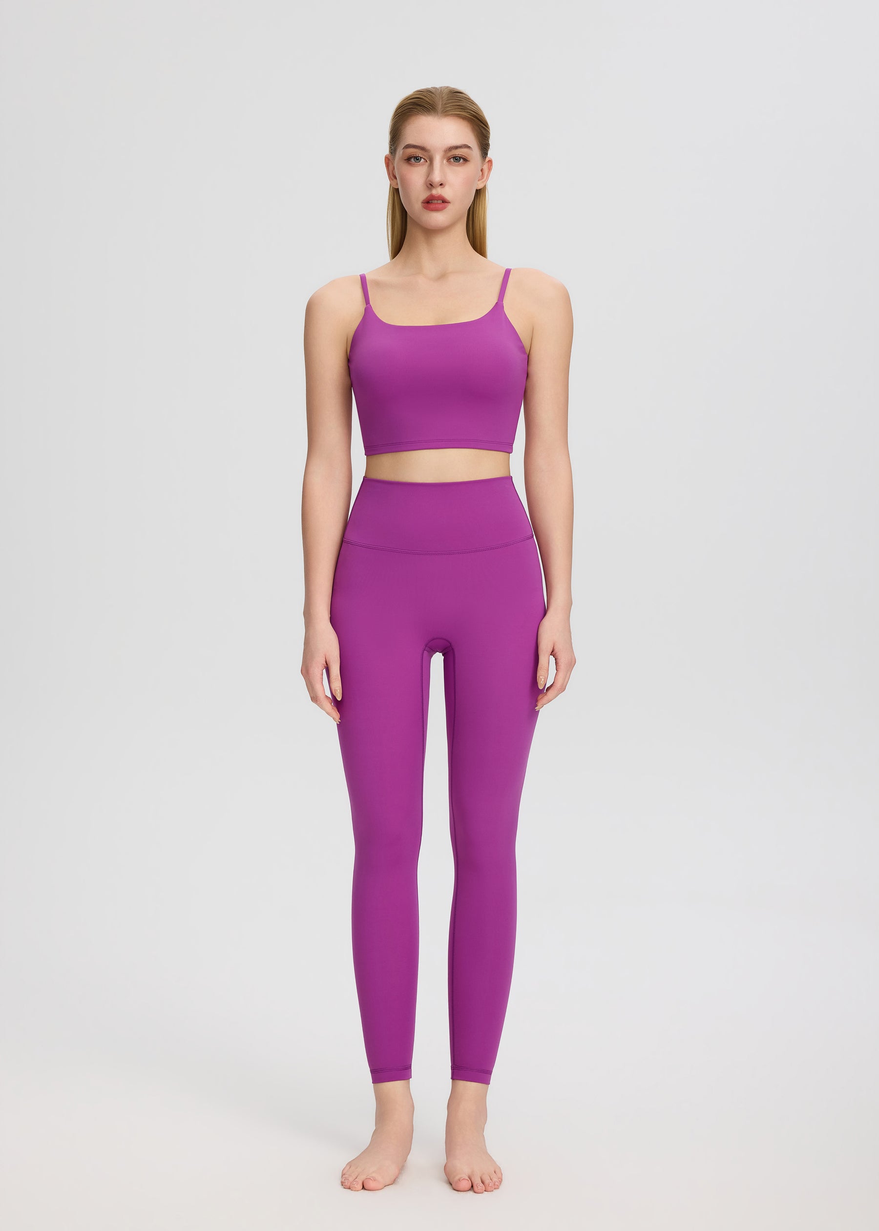 ArtFlowPlan High Waist Peach Hip Purple Leggings