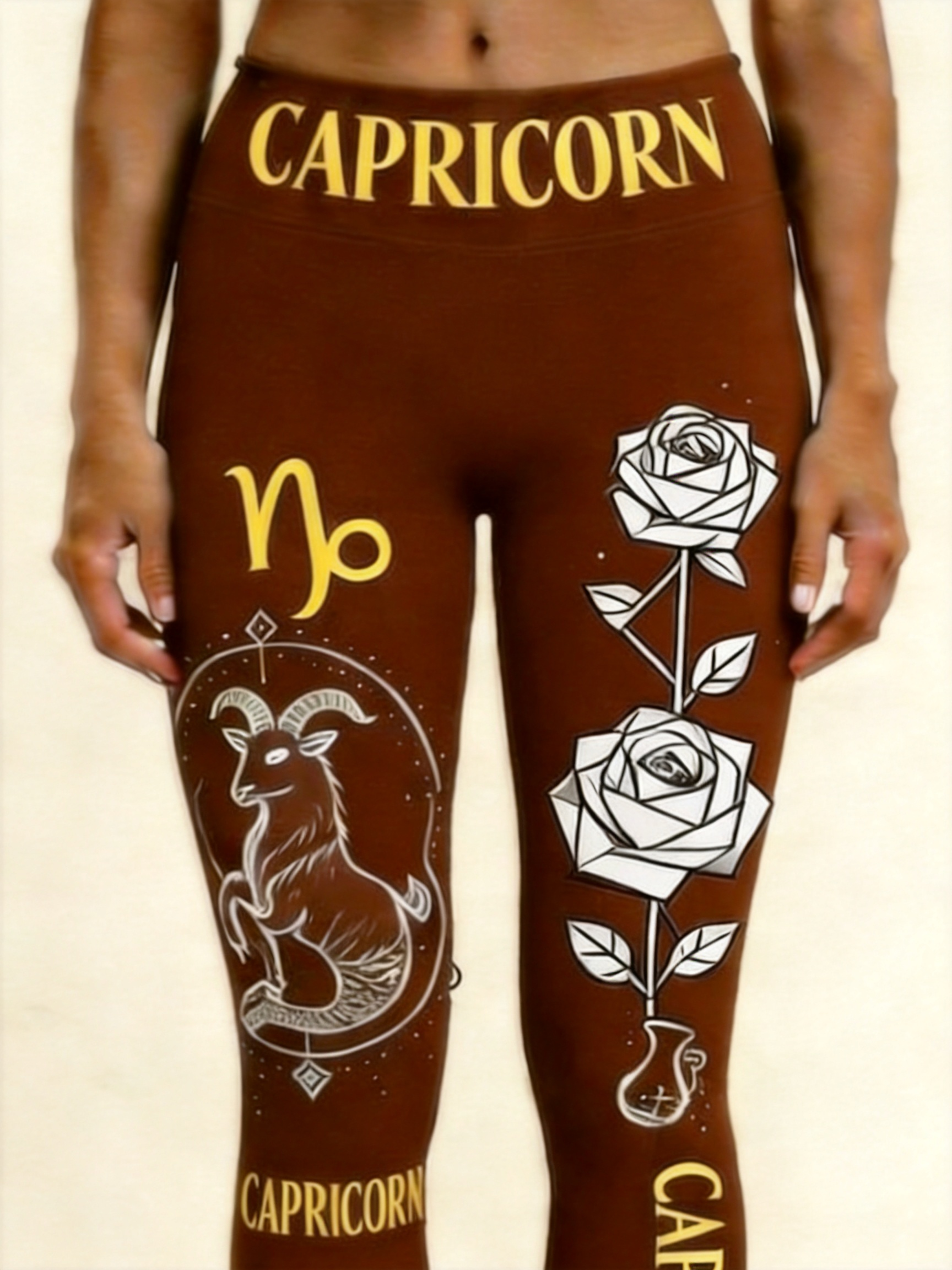 ArtFlowPlan Star Sign Capricorn Graphic Print Yoga Leggings
